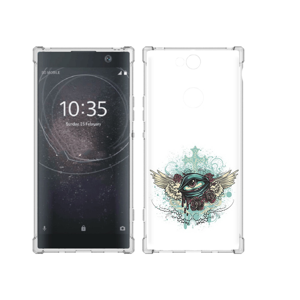 

Чехол MyPads Tocco для Sony Xperia XA2 Plus плачущий глаз с крыльями, Прозрачный, Tocco