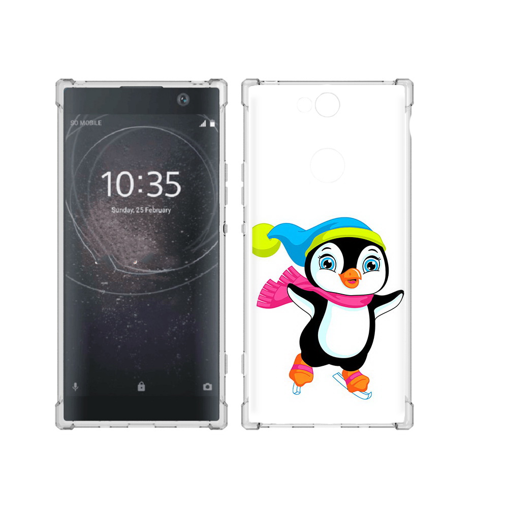 

Чехол MyPads Tocco для Sony Xperia XA2 Plus пингвин на коньках, Прозрачный, Tocco
