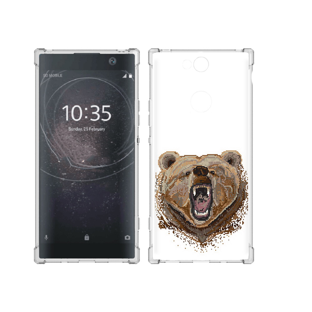 

Чехол MyPads Tocco для Sony Xperia XA2 Plus пиксельный медведь, Прозрачный, Tocco
