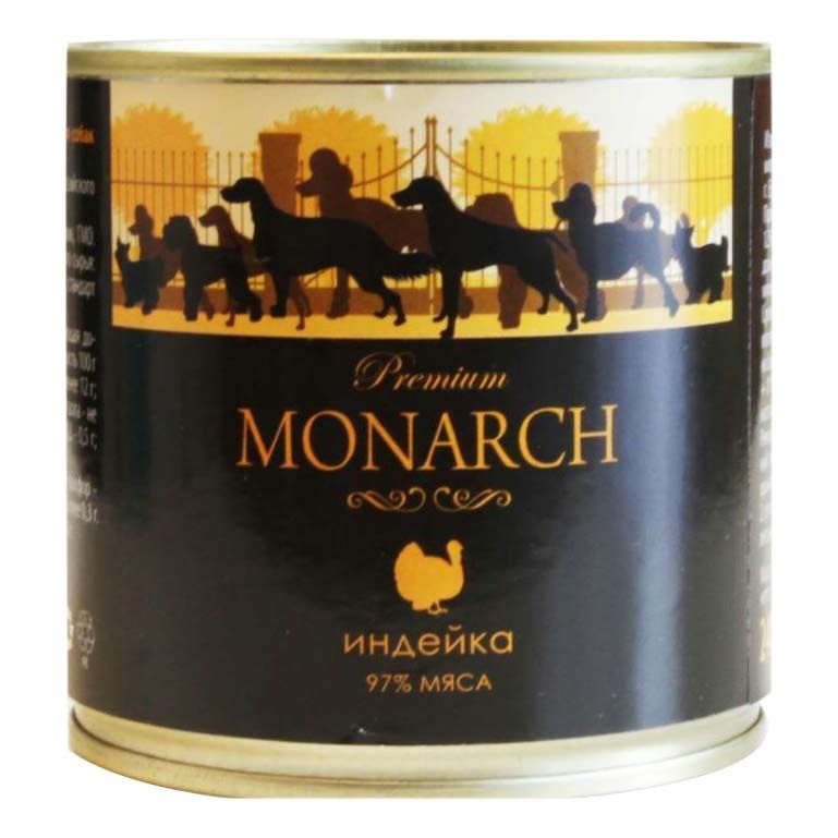 Влажный корм Monarch c индейкой для собак 240 г 221₽