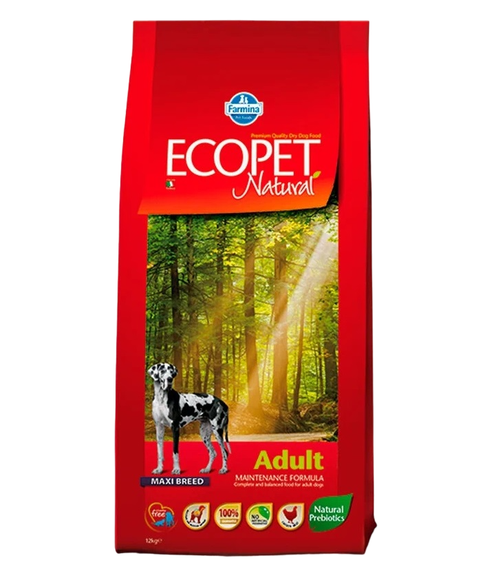 

Сухой корм для собак Farmina Ecopet Natural Maxi, для крупных пород, курица, 12кг, Ecopet Natural Maxi