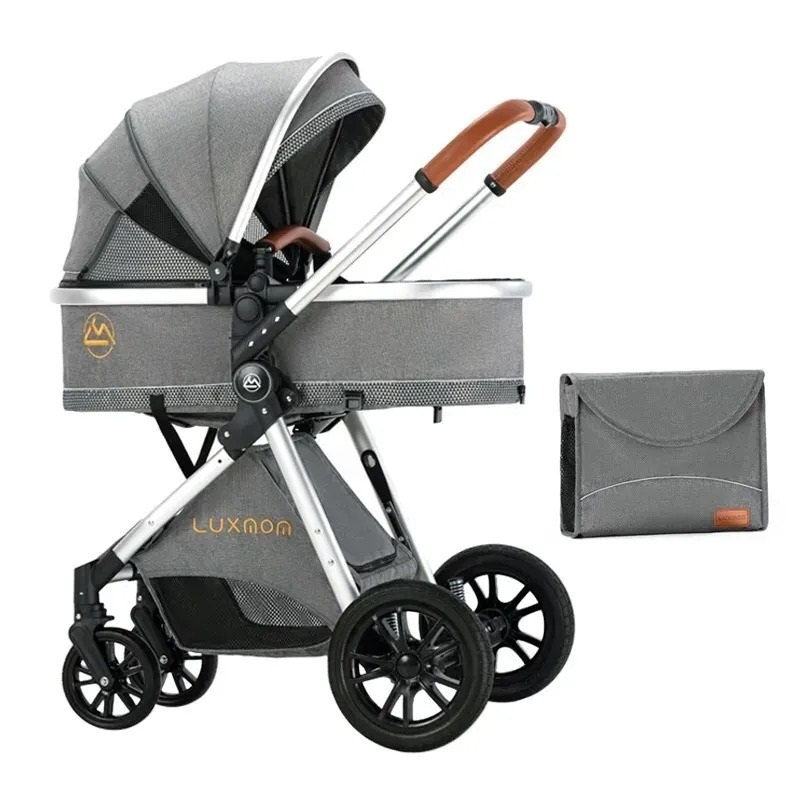 

Коляска детская LUXMOM V9, трансформер 2 в 1 для новорожденных и детей до 3-х лет, Серая, v921