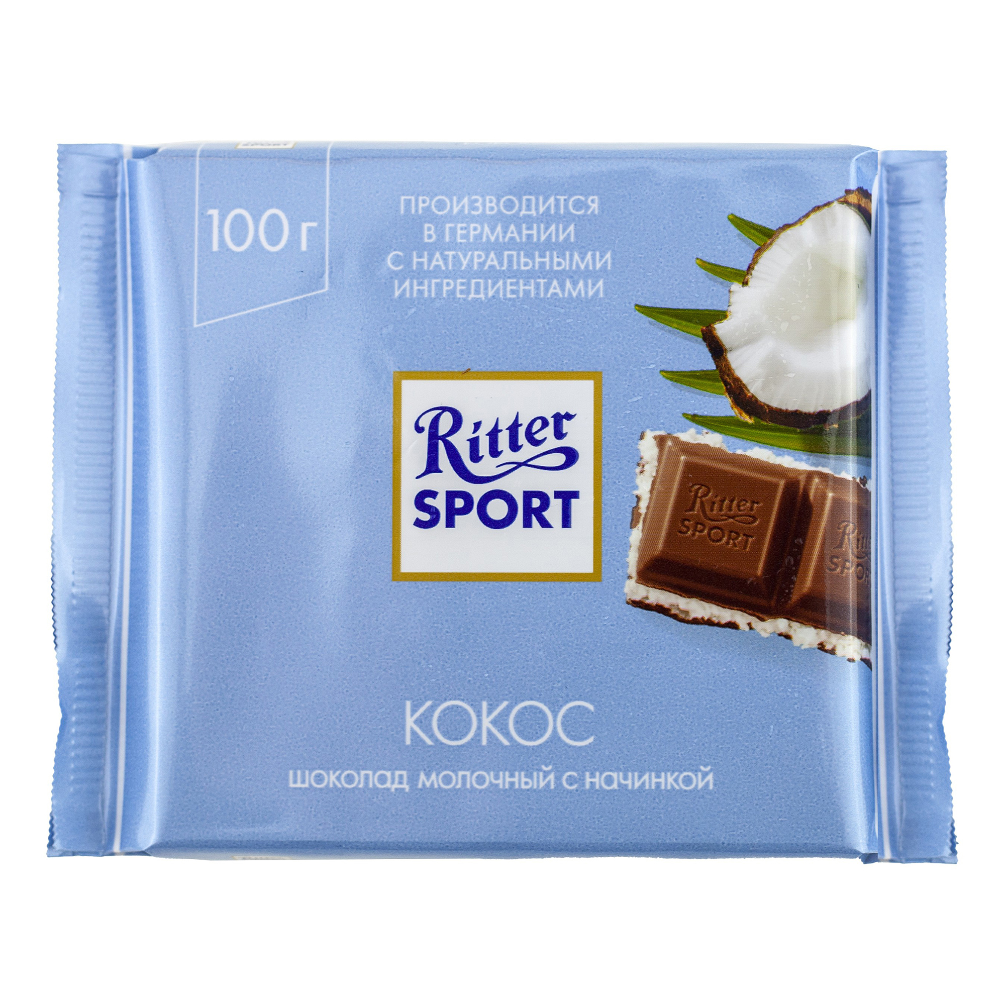 фото Шоколад ritter sport кокосовый десерт 100г