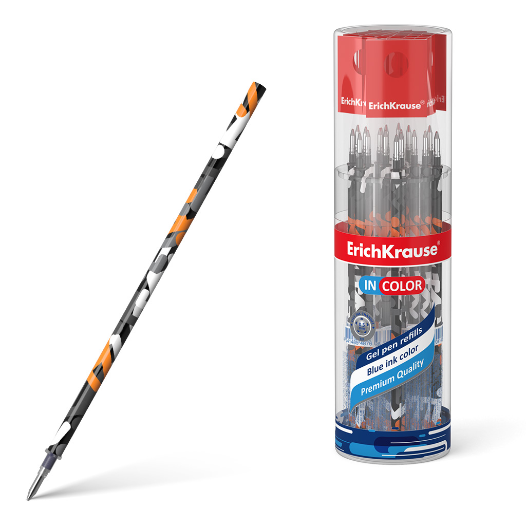 

Стержень гелевый 0.5 ErichKrause InColor Walkers 129 мм цвет чернил синий
