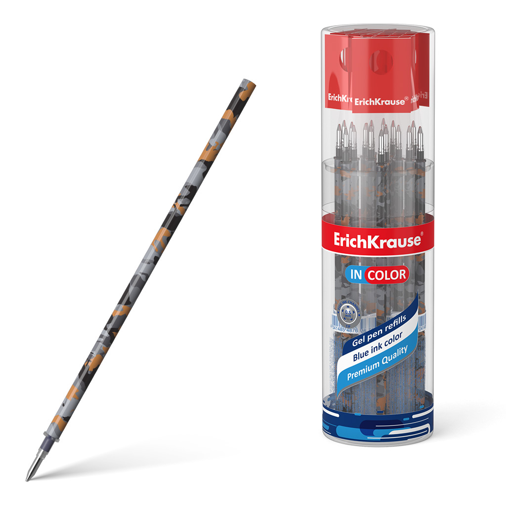 

Стержень гелевый 0.5 ErichKrause InColor Rough Native 129 мм цвет чернил синий