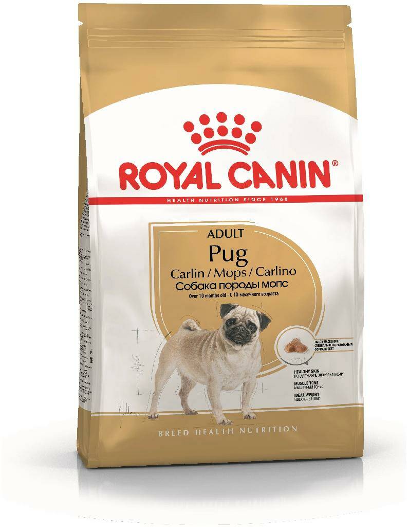 Сухой корм для собак ROYAL CANIN PUG ADULT, мопс, 2шт по 7,5кг