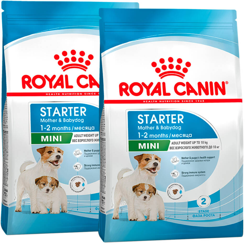 фото Сухой корм для щенков royal canin mini starter, 2шт по 8,5кг