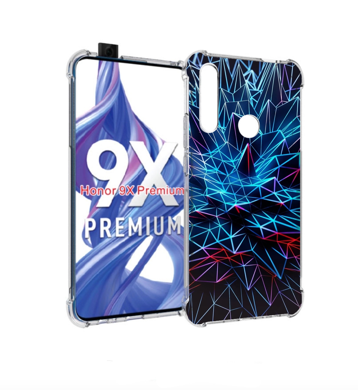 

Чехол бампер MyPads неоновая-абстракция для Honor 9X (STK-LX1), Прозрачный, Tocco