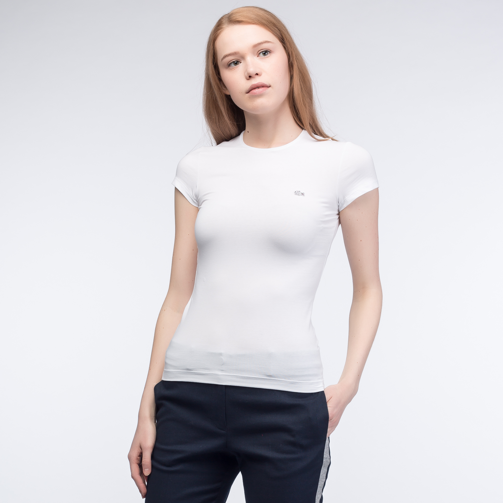 

Футболка женская Lacoste TF0641001 белая 36, TF0641001