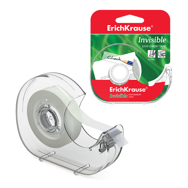 

Клейкая лента в диспенсере ErichKrause Invisible, 12 мм х 20 м