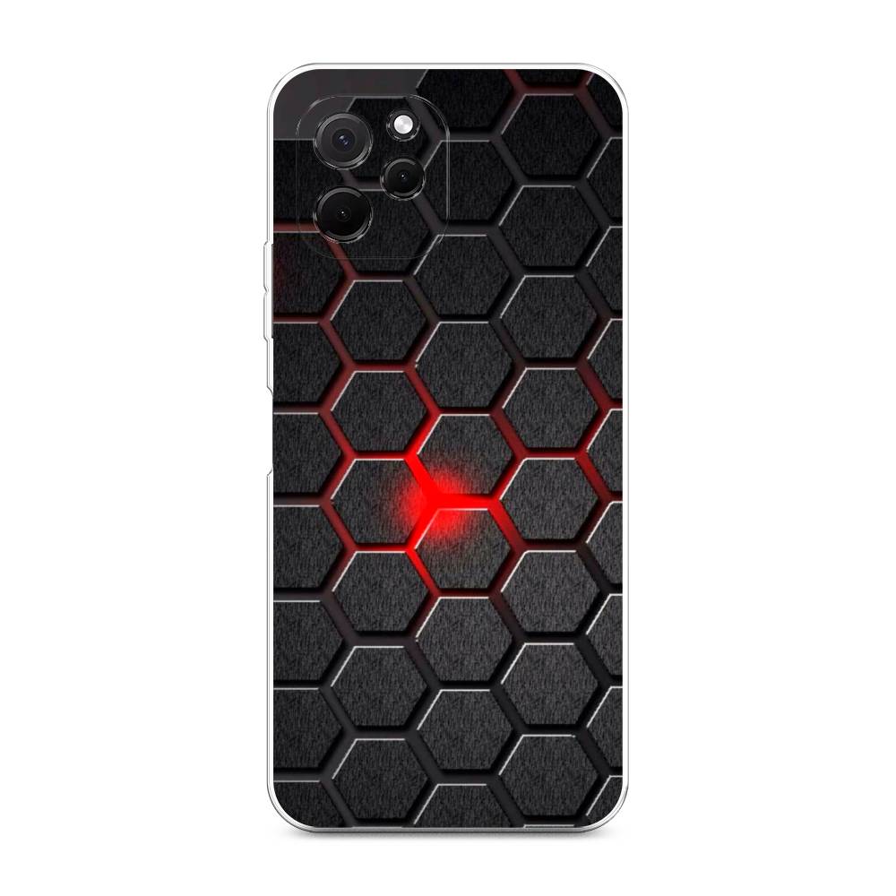 

Чехол на HuaweI Nova Y61 "Соты красные", Красный;черный;серый, 6120050-3