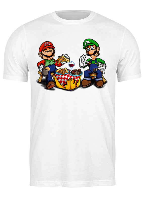 Футболка мужская Printio Mario&luigi 2015997 белая 3XL Россия белый