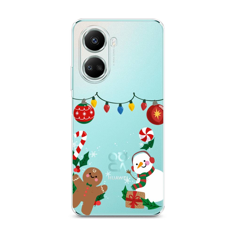 

Чехол для Huawei nova 10 SE "Новогоднее настроение", Коричневый;красный;зеленый, 6109650-5