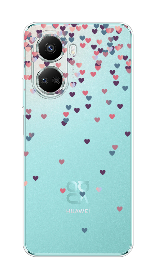

Чехол на Huawei nova 10 SE "Посыпка сердечки", Розовый;фиолетовый, 6109650-3