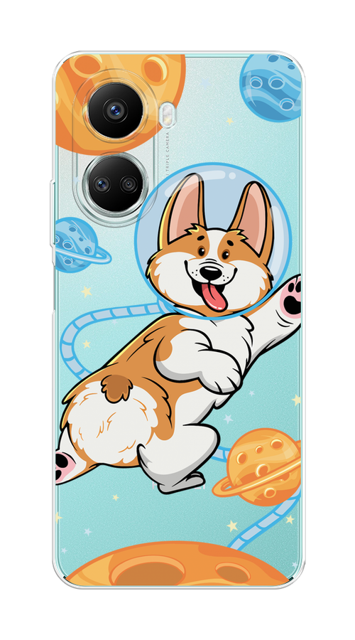 

Чехол на Huawei nova 10 SE "Корги-космонавт", Голубой;бежевый;белый, 6109650-1