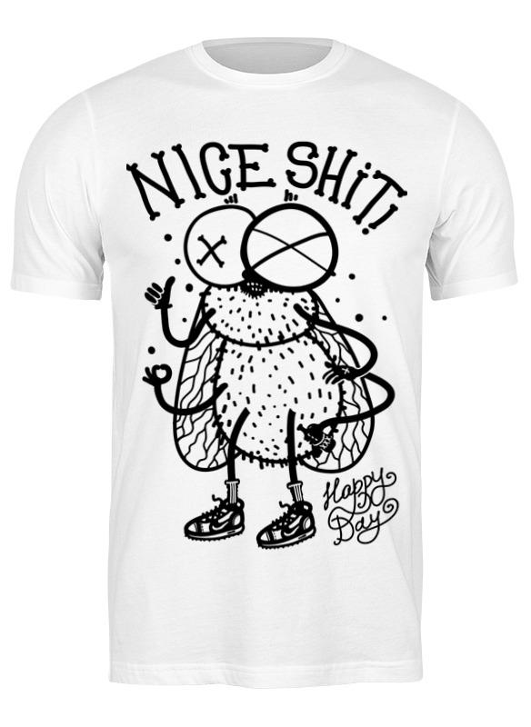 

Футболка мужская Printio Nice shit! 1968252 белая 3XL, Белый, Nice shit! 1968252