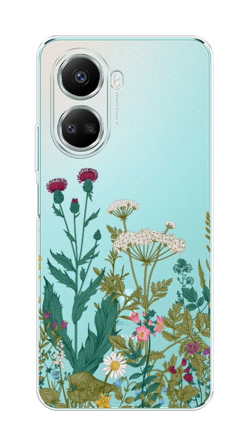 

Чехол на Huawei nova 10 SE "Дикие полевые цветы", Зеленый;розовый;белый, 6109650-2