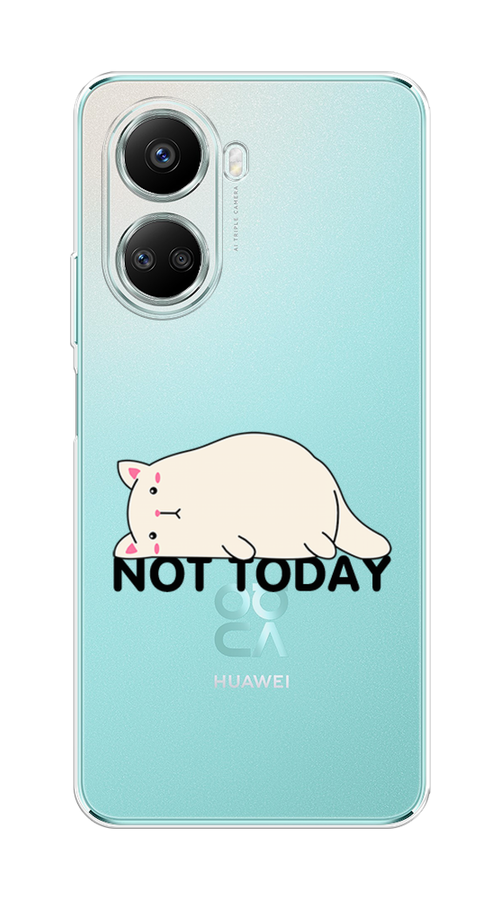 

Чехол на Huawei nova 10 SE "Cat not today", Белый;розовый;черный, 6109650-1