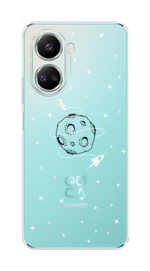

Чехол на Huawei nova 10 SE "Полет вокруг луны", Белый;серый;черный, 6109650-2
