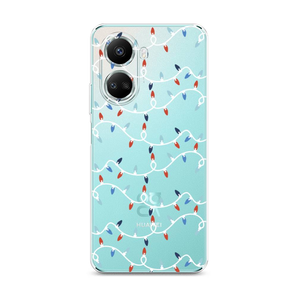 

Чехол для Huawei nova 10 SE "Разноцветная гирлянда", Белый;красный;синий, 6109650-5