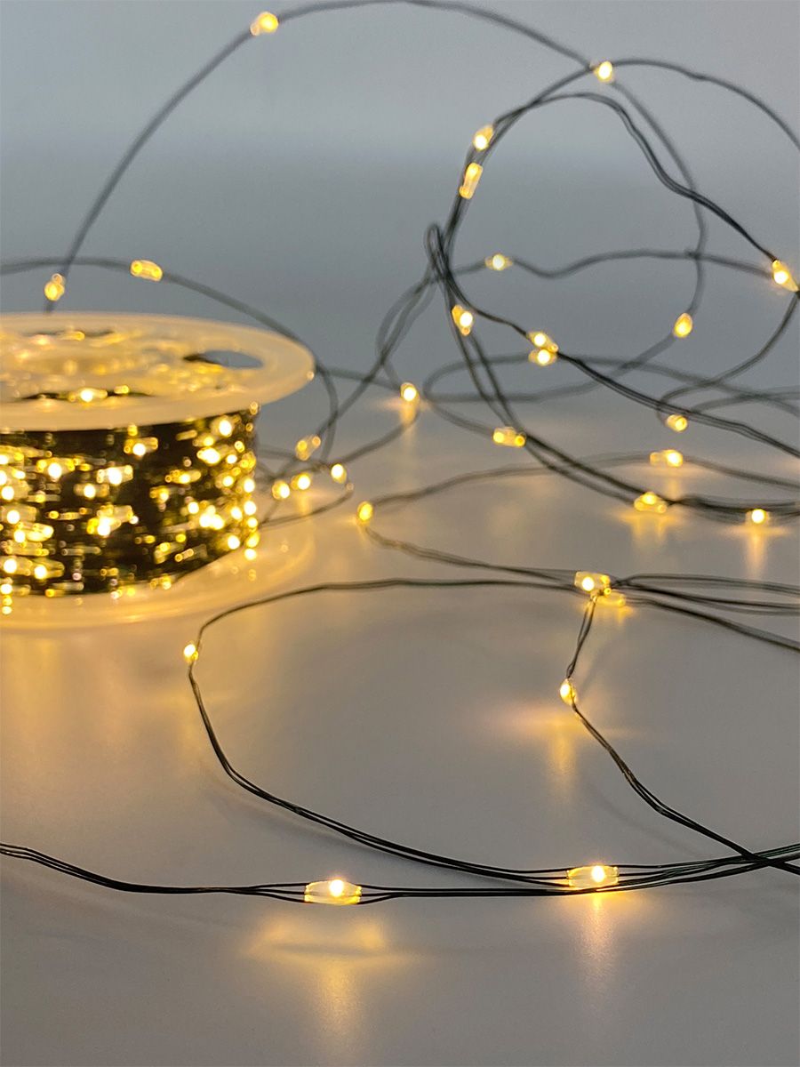 Электрогирлянда Crystal Trees Роса 500 теплых LED ламп Glzw-503 50м зеленый провод