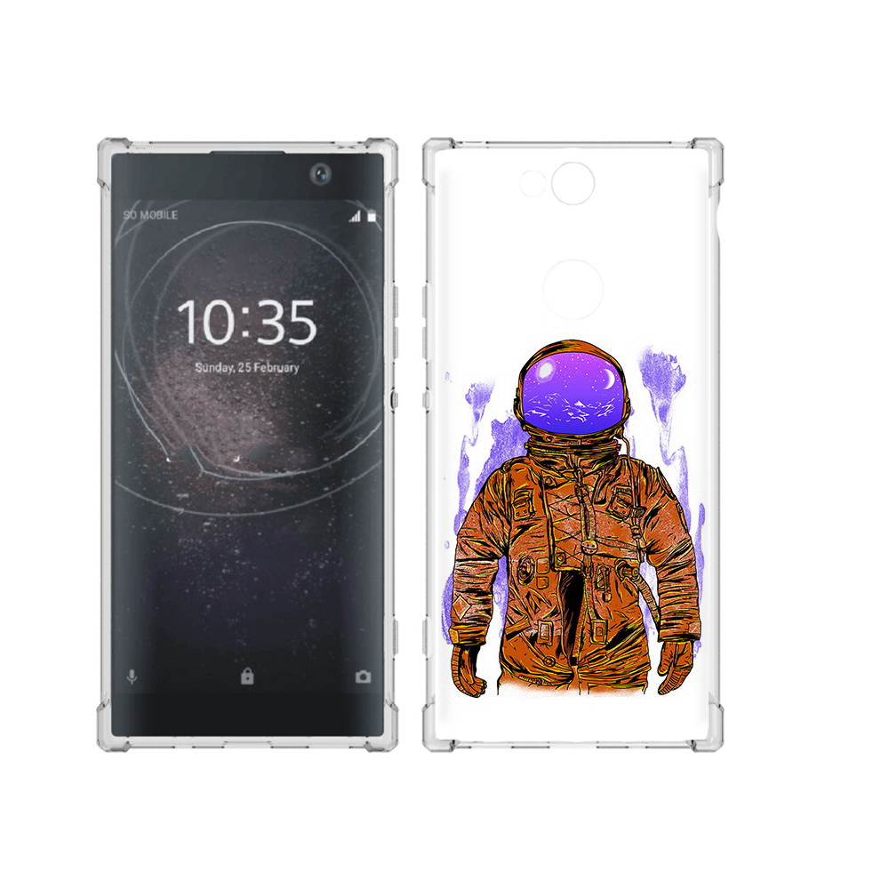 

Чехол MyPads Tocco для Sony Xperia XA2 Plus нарисованный мужчина в скафандре, Прозрачный, Tocco