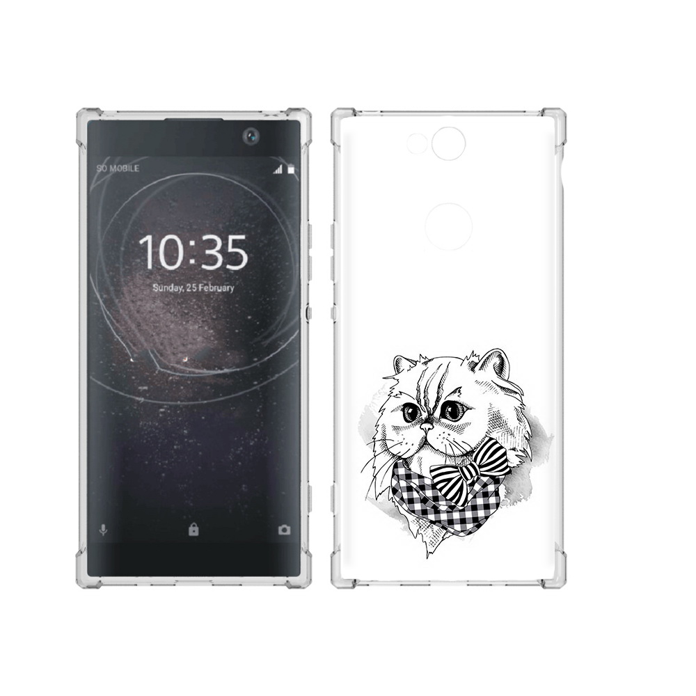 

Чехол MyPads Tocco для Sony Xperia XA2 Plus нарисованная красивая кошечка, Прозрачный, Tocco