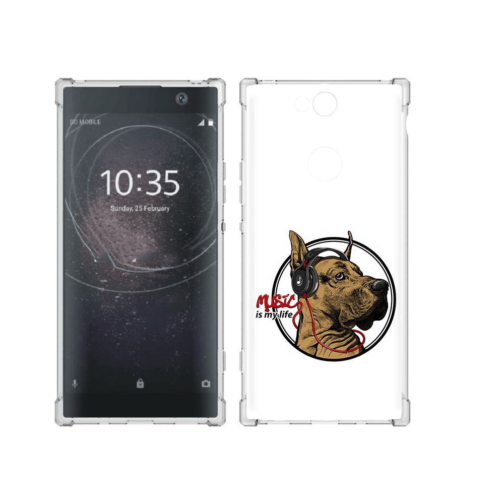 

Чехол MyPads Tocco для Sony Xperia XA2 Plus музыкальная собака, Прозрачный, Tocco