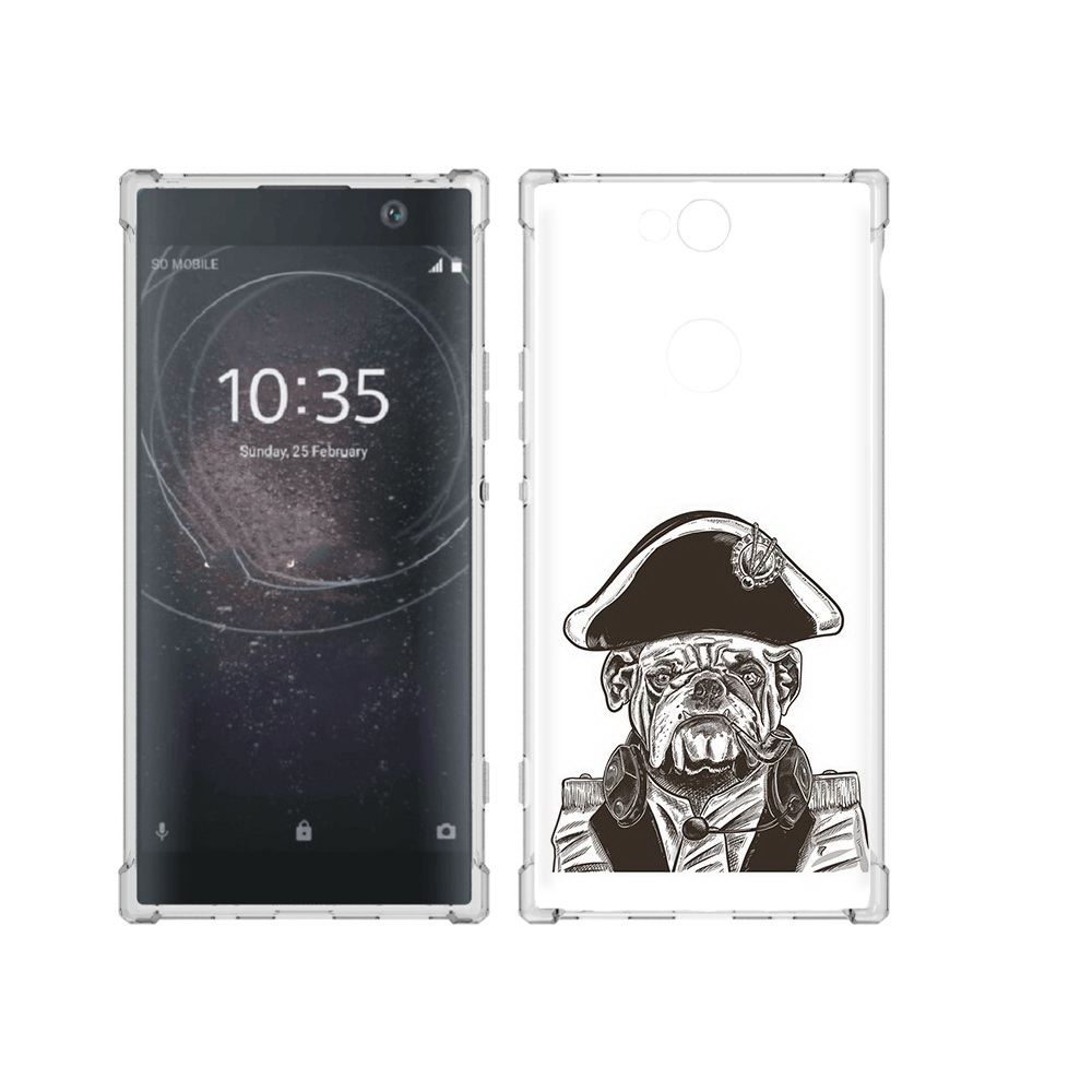 

Чехол MyPads Tocco для Sony Xperia XA2 Plus мопс генерал, Прозрачный, Tocco
