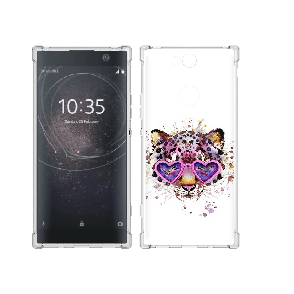 

Чехол MyPads Tocco для Sony Xperia XA2 Plus модный леопард, Прозрачный, Tocco