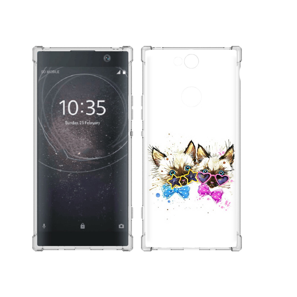

Чехол MyPads Tocco для Sony Xperia XA2 Plus милые котята, Прозрачный, Tocco