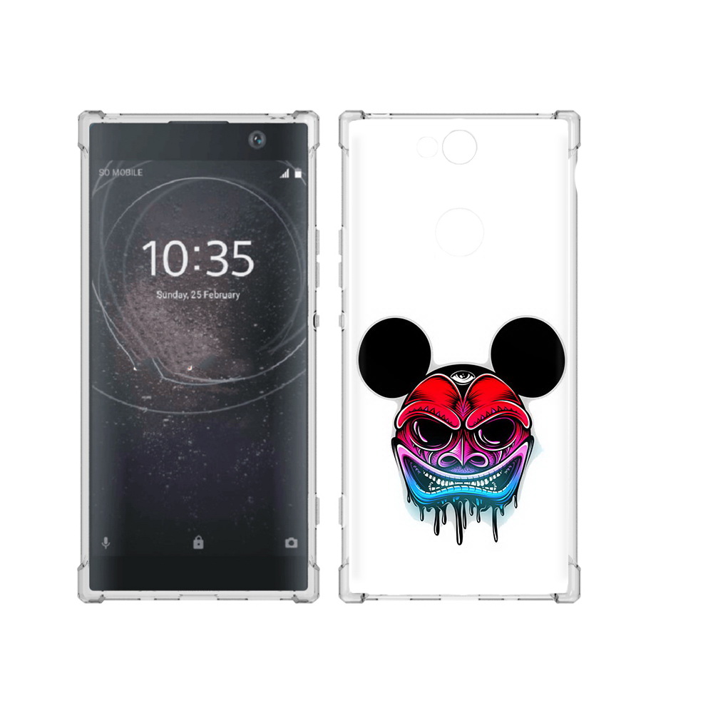 

Чехол MyPads Tocco для Sony Xperia XA2 Plus микки в маске, Прозрачный, Tocco