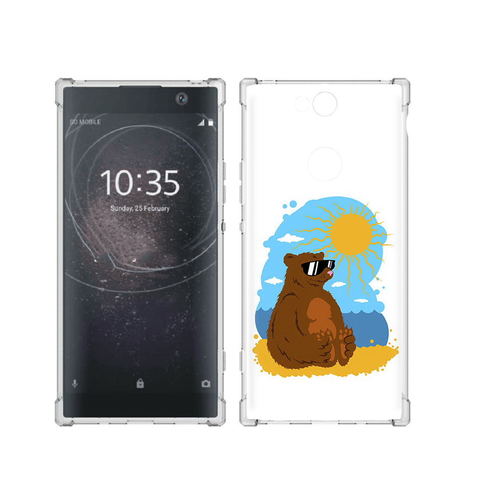 

Чехол MyPads Tocco для Sony Xperia XA2 Plus медведь на чиле, Прозрачный, Tocco