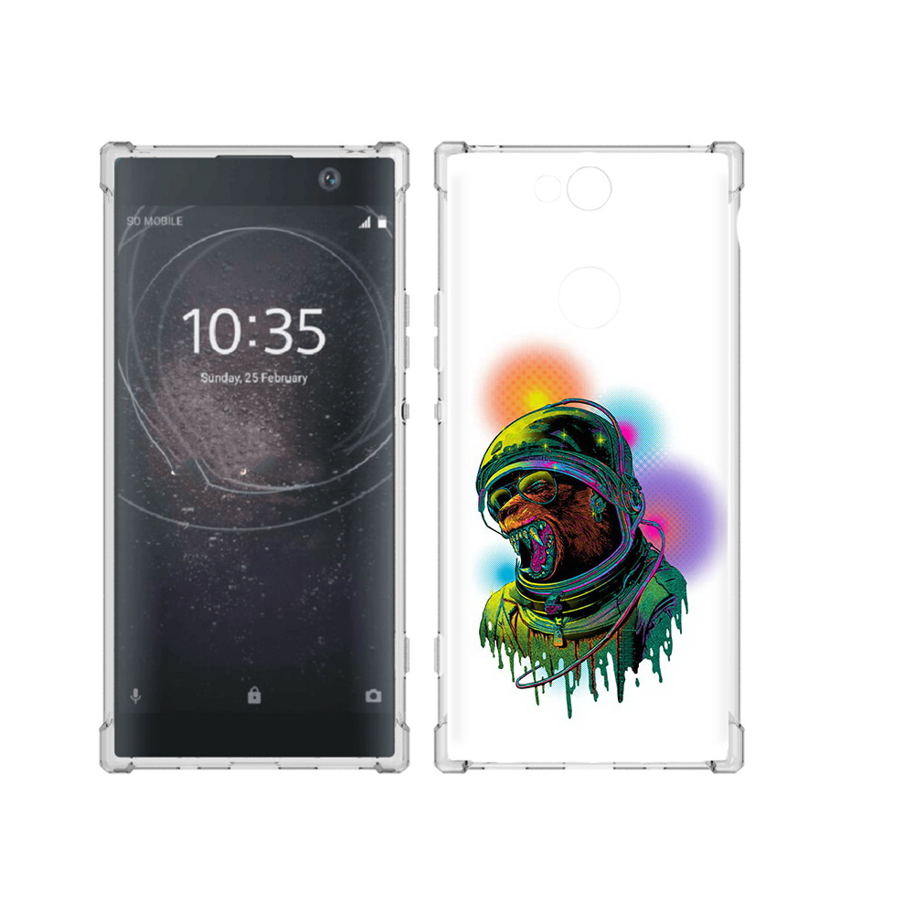 

Чехол MyPads Tocco для Sony Xperia XA2 Plus медведь космонавт, Прозрачный, Tocco