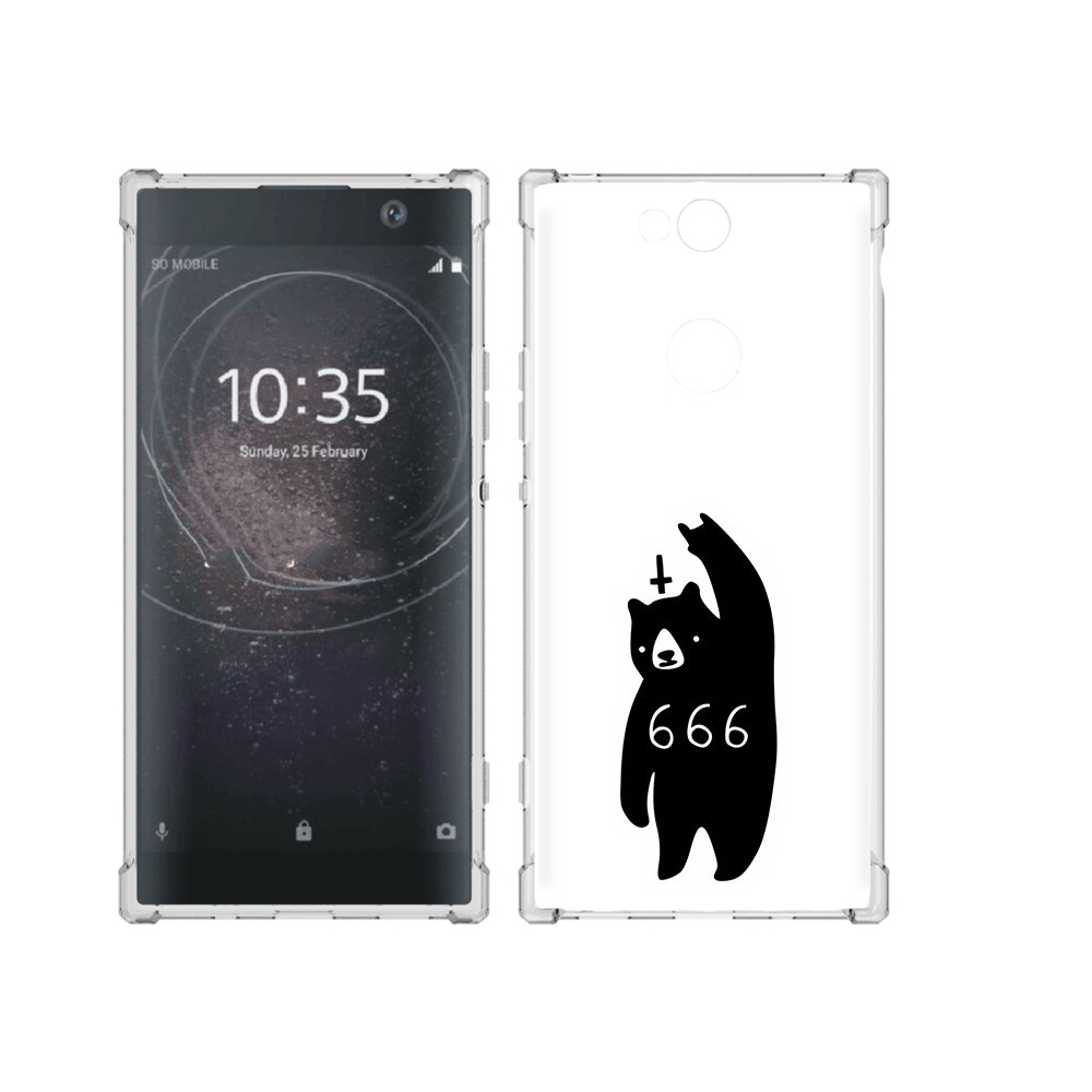 

Чехол MyPads Tocco для Sony Xperia XA2 Plus медведь 666, Прозрачный, Tocco
