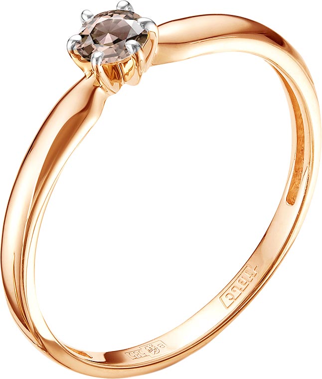 Кольцо из красного золота с бриллиантом р. 17,5 Vesna jewelry 1037-151-09-00