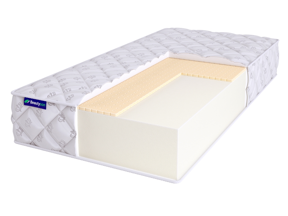 

Матрас  BeautySon Roll FOAM 21 Latex Бесклеевой 160x180 22 см, Белый, Roll FOAM 21 Lateх