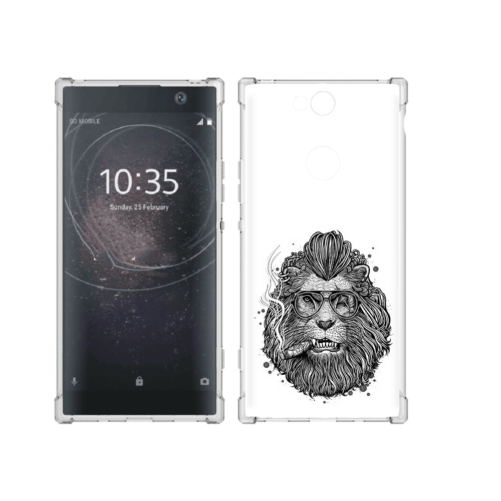 

Чехол MyPads Tocco для Sony Xperia XA2 Plus курящий лев, Прозрачный, Tocco