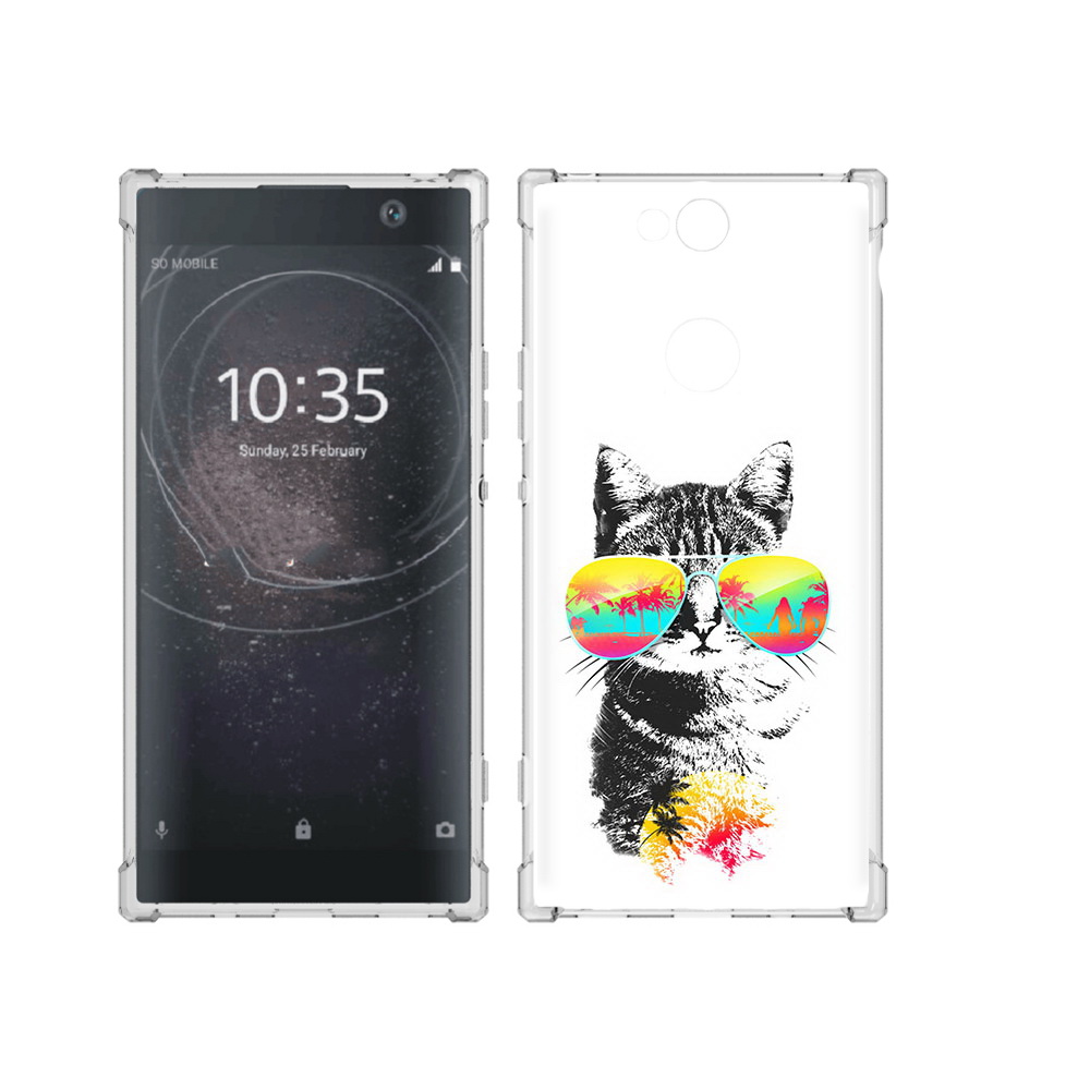 

Чехол MyPads Tocco для Sony Xperia XA2 Plus крутой кот, Прозрачный, Tocco