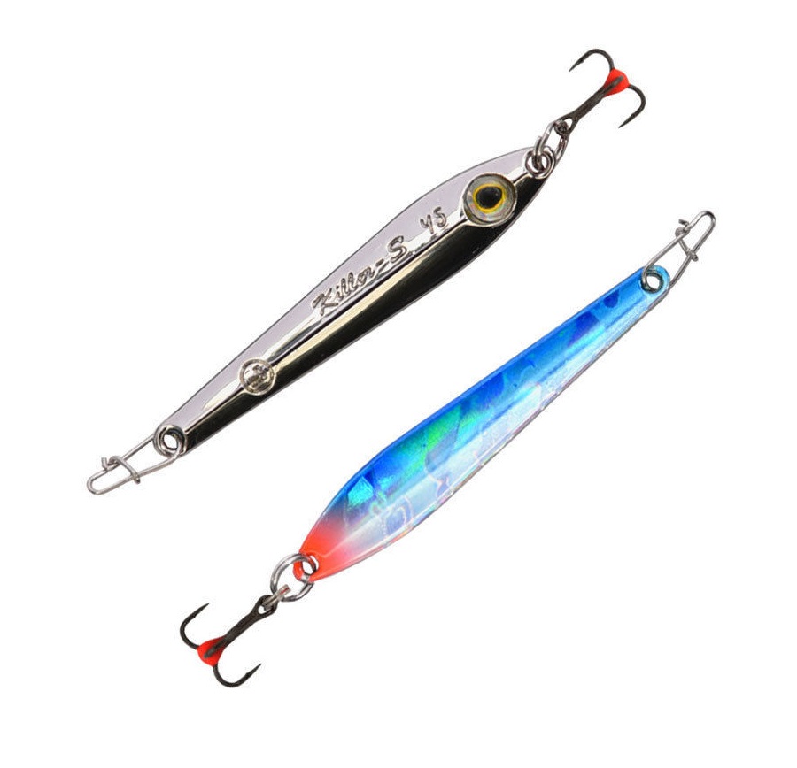 

Блесна для рыбалки вертикальная ECOPRO Killer-S, 45мм, 2,5г, C (синий / BIB), Серебристый;красный;голубой, Killer-S