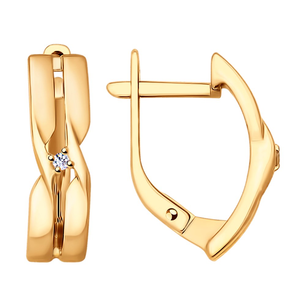 

Серьги женские из серебра SOKOLOV 87020016, бриллиант, 87020016