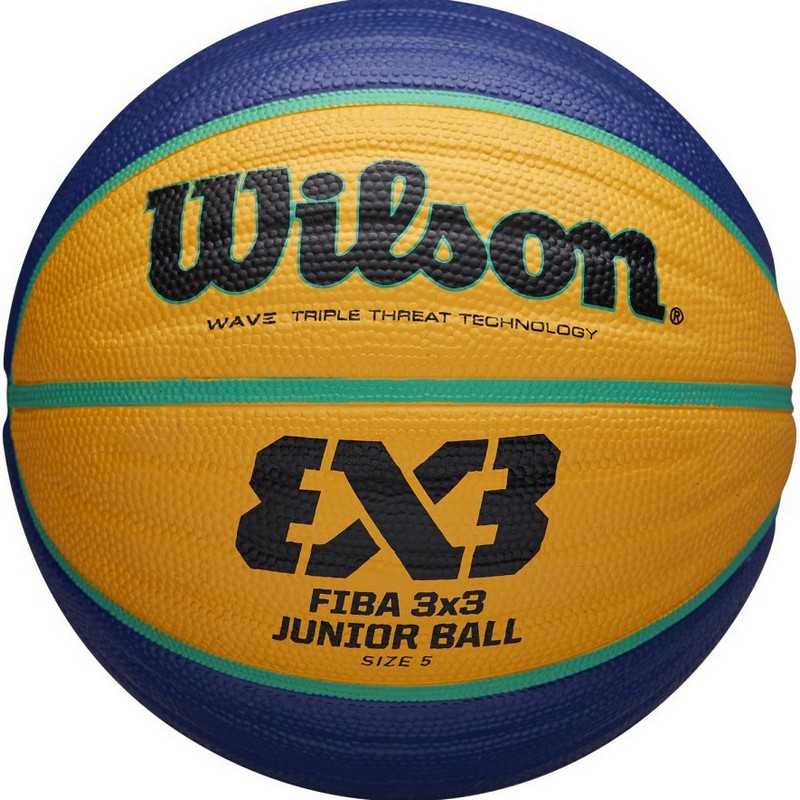 Мяч баск. WILSON FIBA3x3 Replica, арт.WTB1133XB, р.5, резина, бутил. камера, сине-желтый