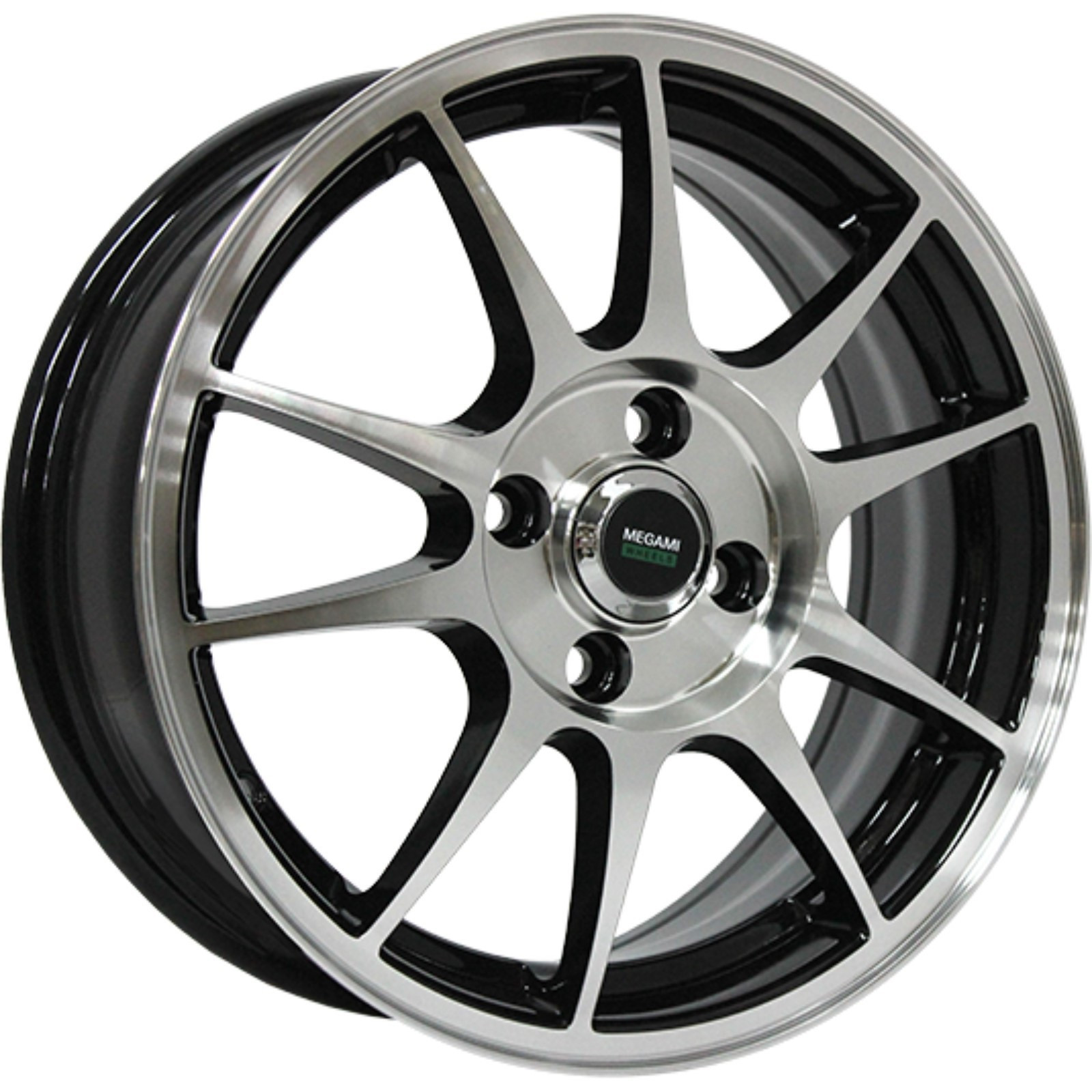 

Колесный диск Megami MGM-5 (BKF) 6xR14 ET35 4*98 D58.6, Черный;серебристый