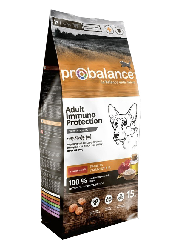 

PROBALANCE PROBALANCE DOG ADULT IMMUNO для взрослых собак всех пород с говядиной (15 + 15