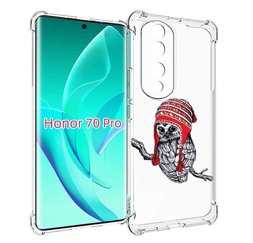 

Чехол MyPads сова-в-красной-шапке-на-веточке для Honor 70 Pro / 70 Pro Plus, Прозрачный, Tocco