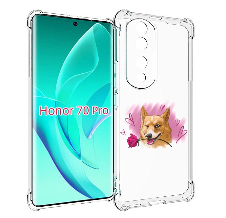 

Чехол MyPads собачка-с-розочкой для Honor 70 Pro / 70 Pro Plus, Прозрачный, Tocco
