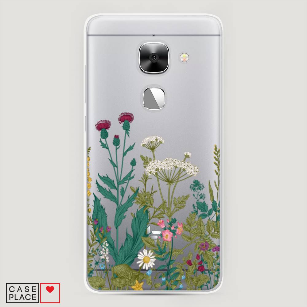 

Чехол на LeEco Le Max 2 Дикие полевые цветы, Зеленый;розовый;белый, 140250-2