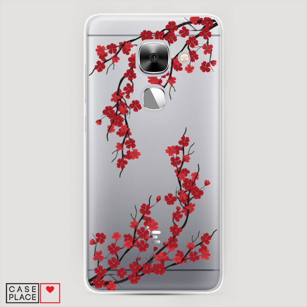 

Чехол на LeEco Le Max 2 Красная сакура, Красный;черный, 140250-2