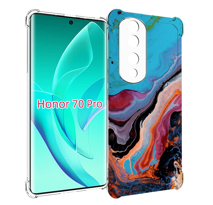 

Чехол MyPads смешанные краски для Honor 70 Pro / 70 Pro Plus, Прозрачный, Tocco