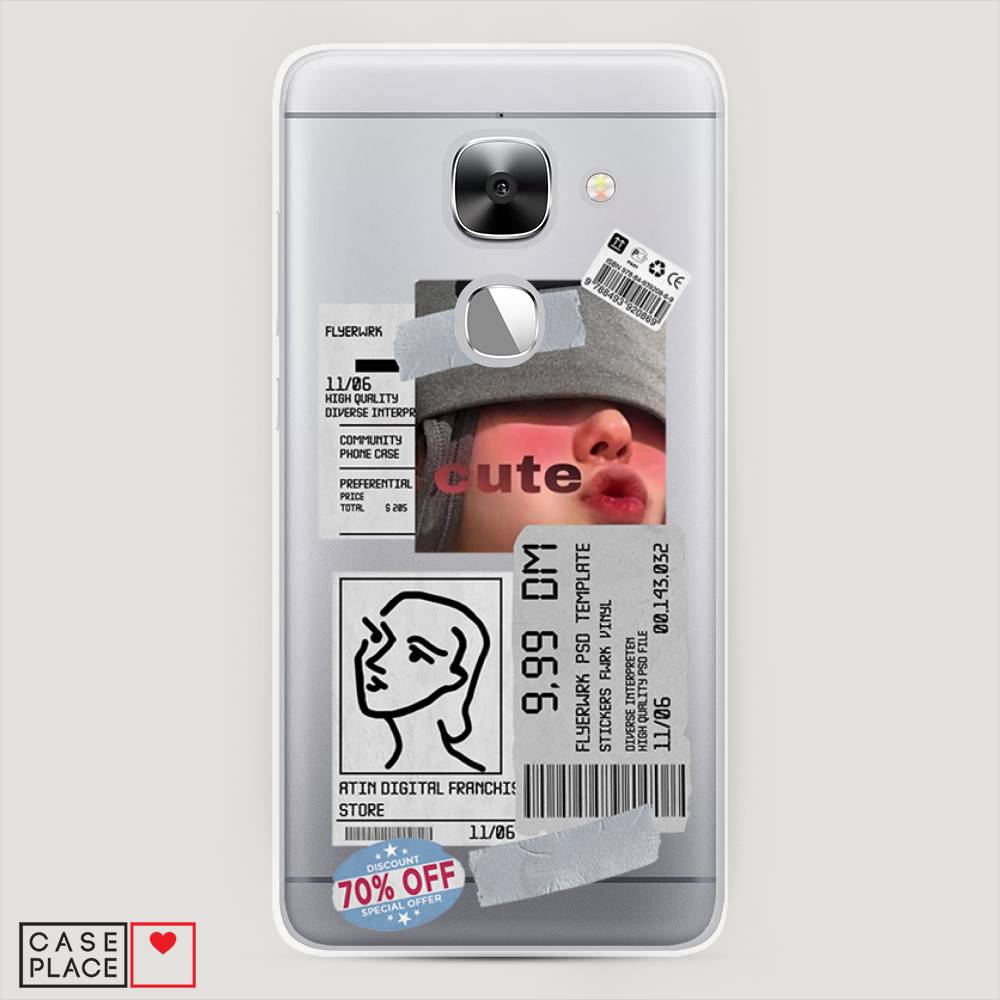 

Чехол на LeEco Le Max 2 Cute girl collage, Розовый;серый;голубой, 140250-6